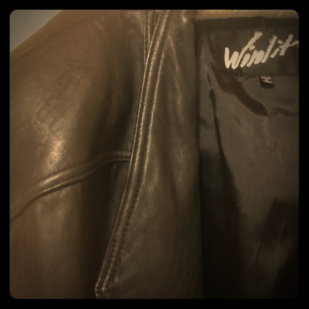 Winlit vintage full length 100% leather coat